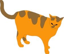 orange Cat drawing