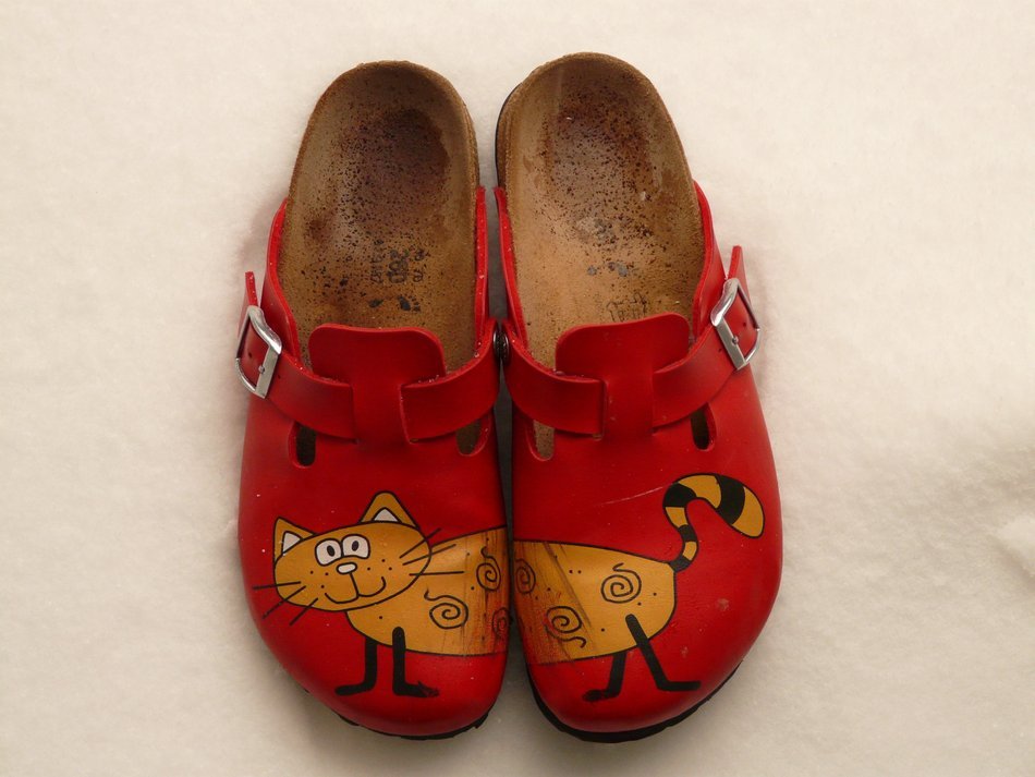 red children's slippers
