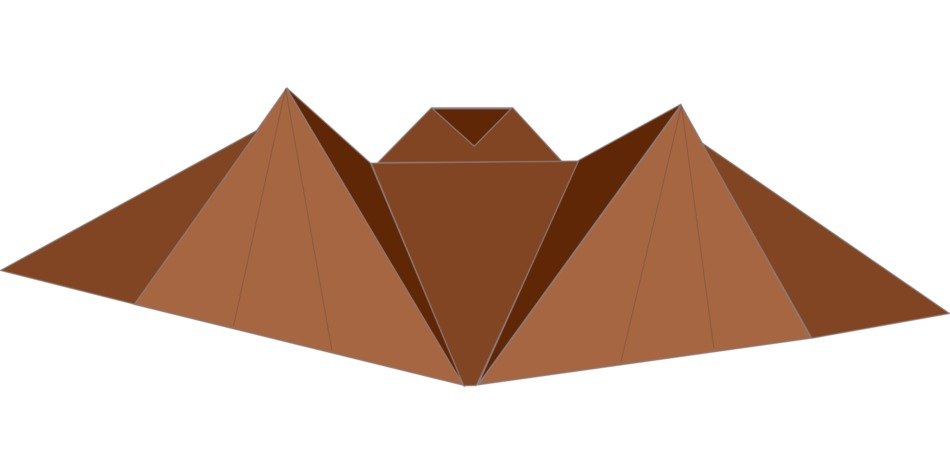 painted brown origami