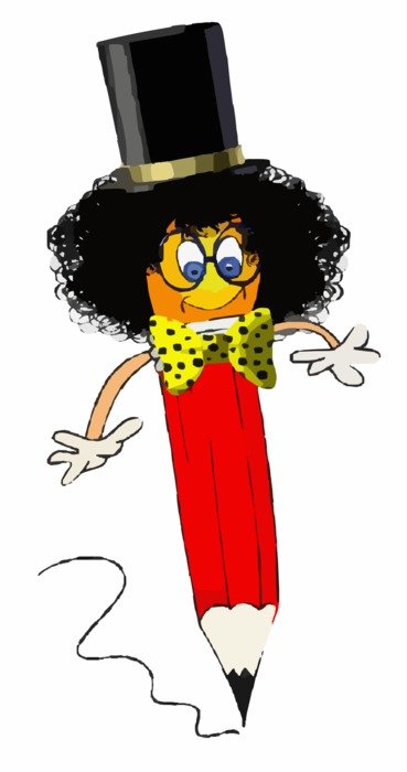 graphic image of cartoon fun pencil