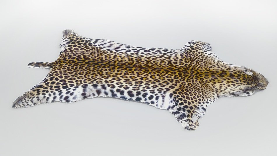 leopard carpet on the ground
