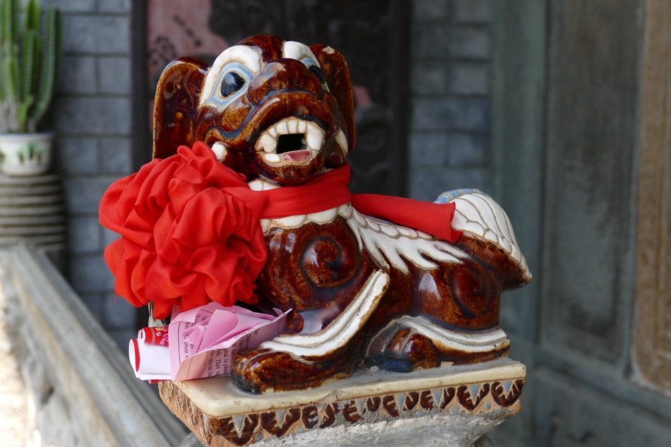 ceramic figure dogs in Vietnam