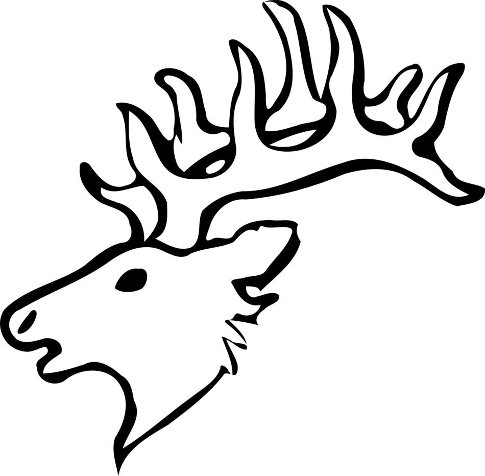 Clipart,picture of reindeer's head with big horns