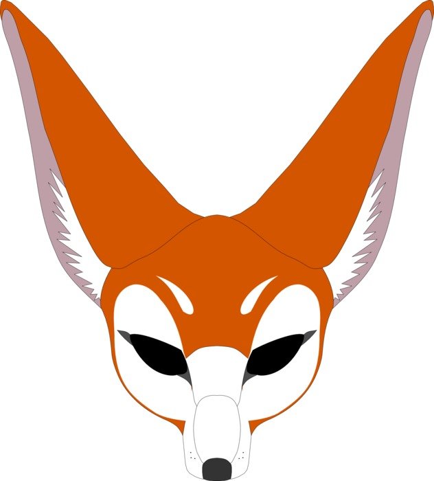 Clipart of Fox with big ears