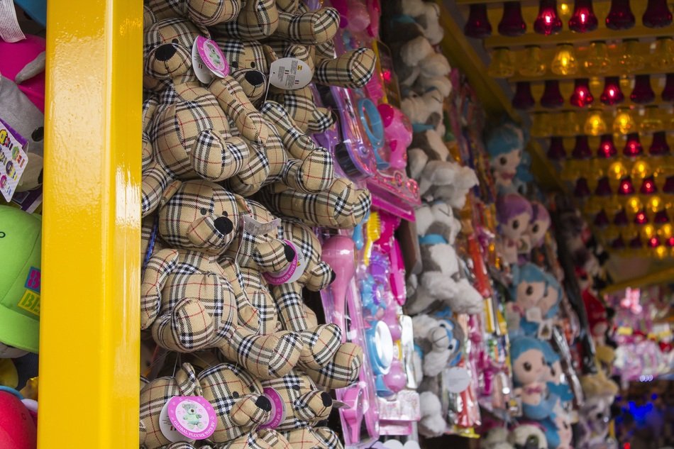 many children's toys for sale at the fair