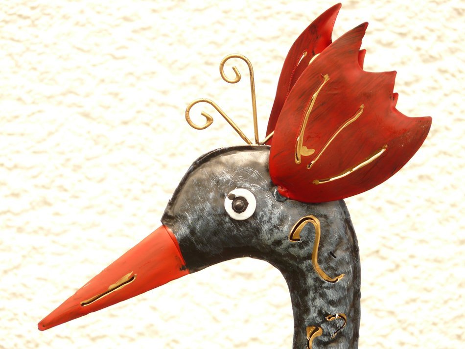 Drawing of peacock head