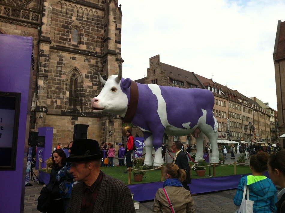 Milk's cow in town