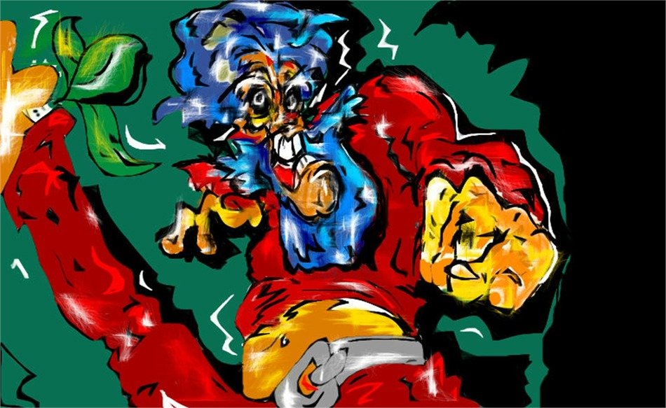 Hero Super Lion as a drawing