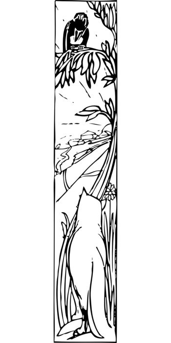 Woodblock Print drawing