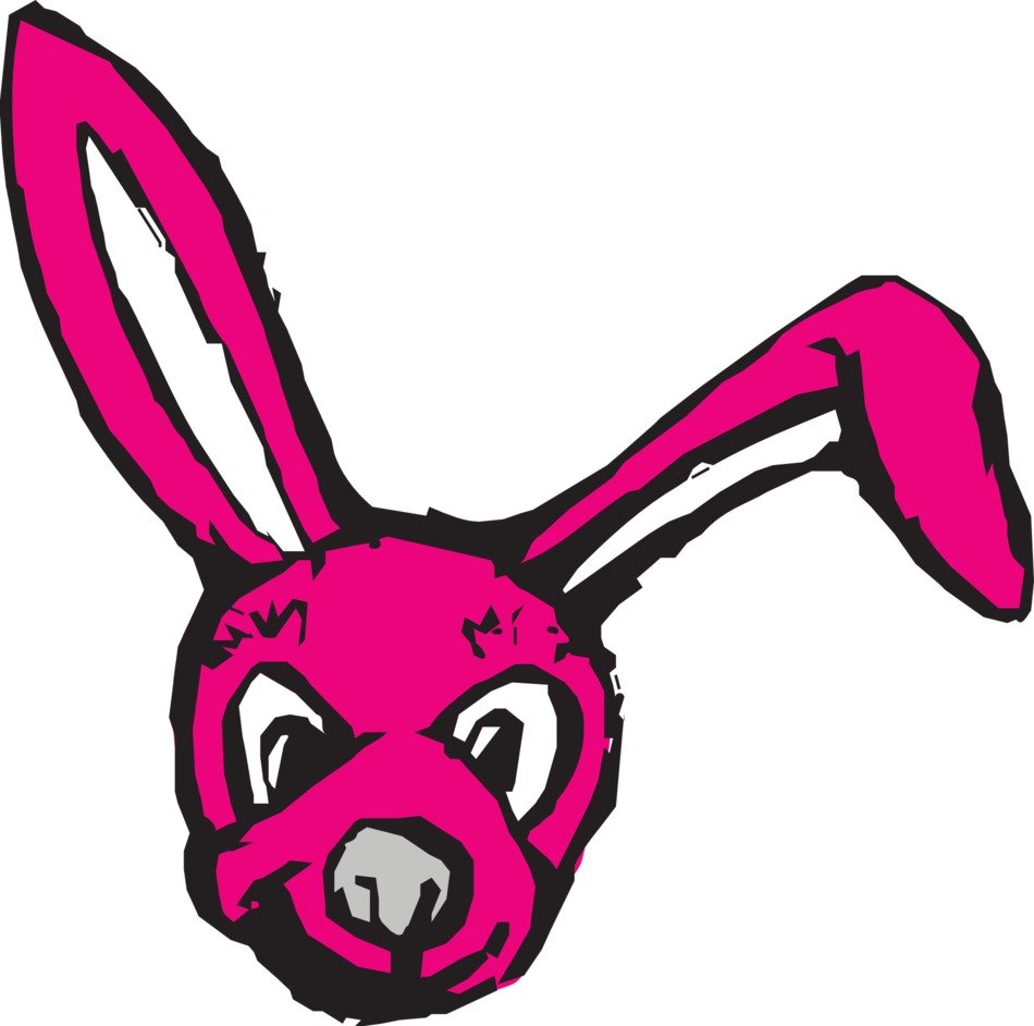 Drawing of the purple bunny clipart