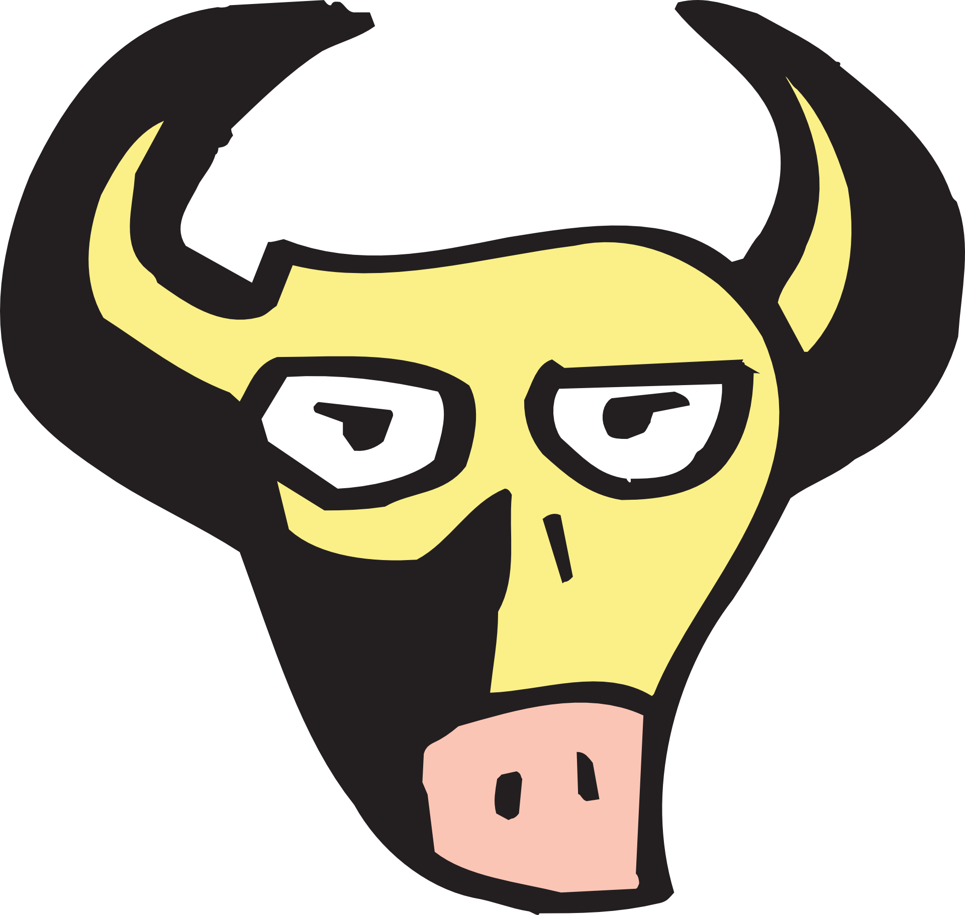 Cartoon Bull Face free image download