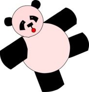 Panda Bear funny drawing