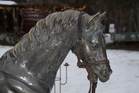 bronze statue of a horse