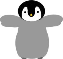 clipart of drawn baby penguin