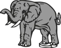 grey Elephant drawing