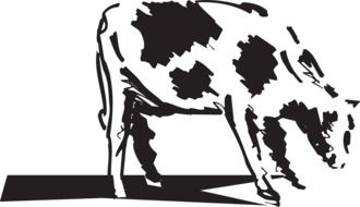 Cow Grazing drawing