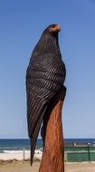 picture of the wooden bird statue