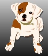 drawing of a puppy in computer graphics