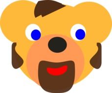 drawn teddy face