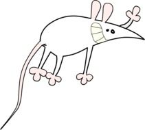 funny cartoon Mouse vector drawing