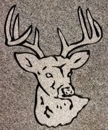 carving on stone in the form of a deer