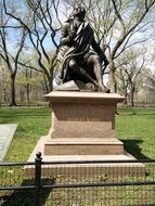 Robert Burns statue in Central Park