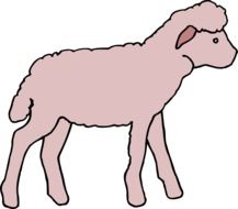 pink sheep drawing