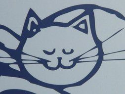 sleeping cat drawing