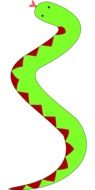 painted bright green snake