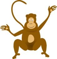 Happy Funny Monkey drawing
