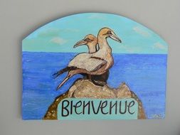 plate with birds