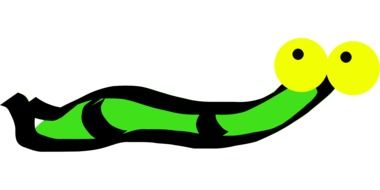 Worm Funny Eyes drawing