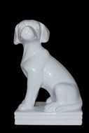 white porcelain dog figure