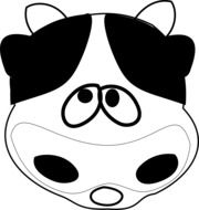 face of a calf as a graphic image
