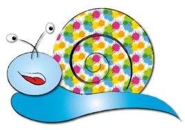 graphic image of a bright snail