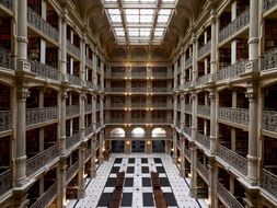 interior at the Peabody Institute in Baltimore