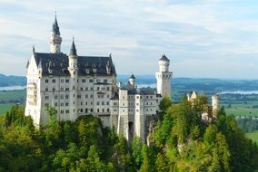 landscape of historical neuschwanstein castle in bavaria