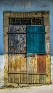 Wooden door on the entrance of the house