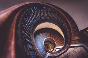 high luxury Spiral Staircase, top view