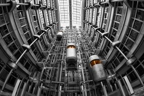 panorama elevators in the House of Ludwig Erhard