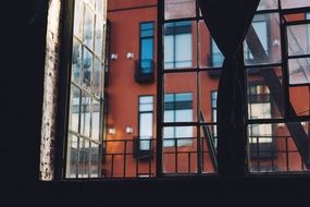 open windows on the balconies