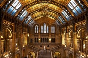 interior of natural history museum in london