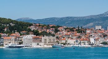 Panorama of the spa town of Split in Croatia