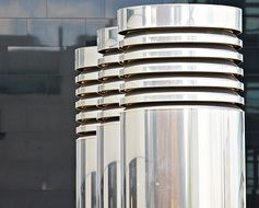 three chrome pillars