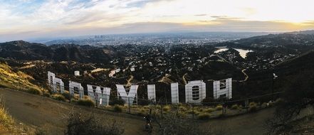 Hollywood sign on the mountain