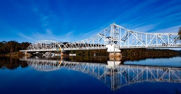 East Haddam Bridge over the calm river