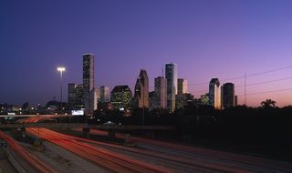 panorama of night Houston