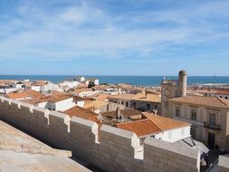 view of city Saintes Maries De La Mer, France