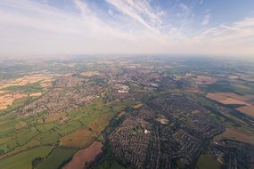 Aerial view of rural