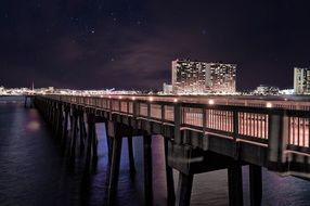 night panorama of pearl harbor